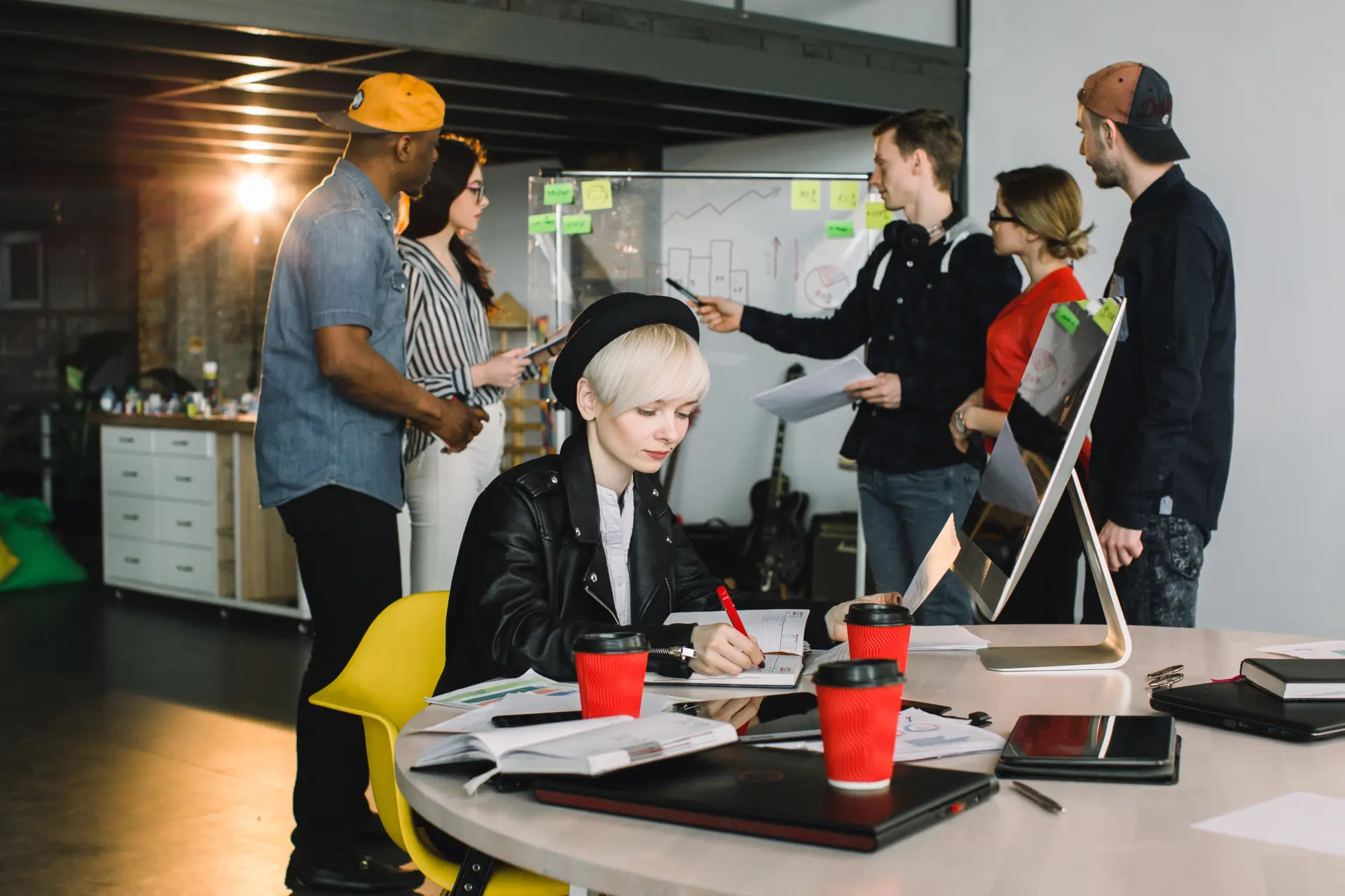 Startup Gruppe bei der Arbeit